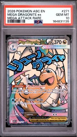 PSA 10 2026 Pokémon Mega Dragonite ex 271/217 Me: Ascended Heroes MAR Holo ENG