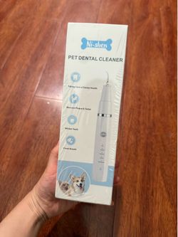 Pet Cat & Dog Plaque/Tartar Remover, Ultrasonic Pet Teeth Cleaner, Dental Cleaning Kit – Tool for Cleaning Stains and Tartar (White)