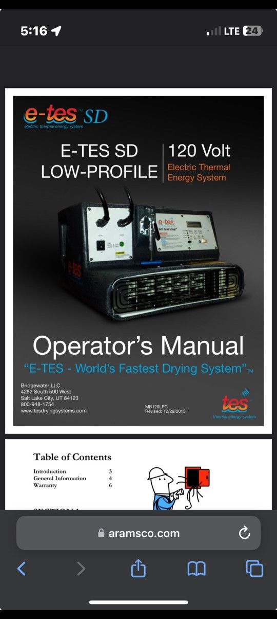 E Tes SD 120volt Smart Dry Low Profile Drying Machine