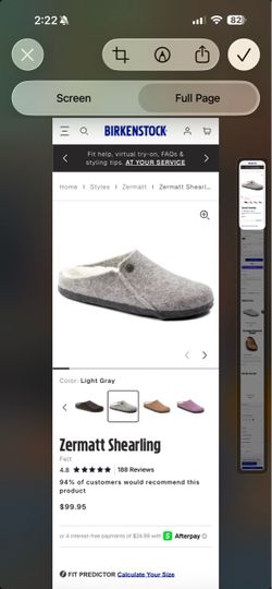 Birkenstock New Zermatt Shearling German size 39 US size 8 very comfortable