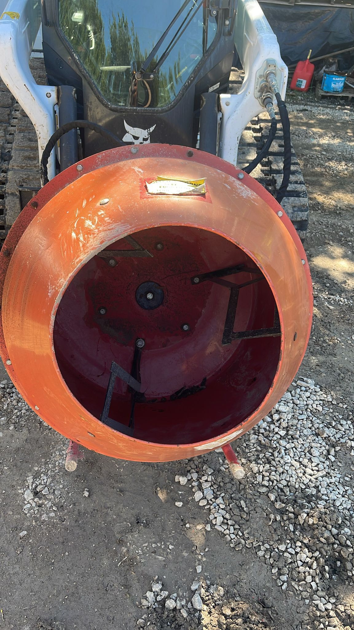 Three point Concrete mixer you can use it on your farm tractor or you can leave it as it is and use it with your Bobcat Caterpillar will fit most skid