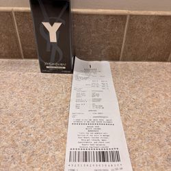 YSL Y Eau de (still Wrapped) receipt in hand