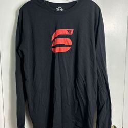 Tom Brady TB12 Black Long Sleeve Shirt Size Large 6x Super Bowl Champion