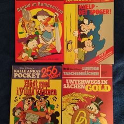 Rare Disney books in German/Norwegian/Swedish, Mickey Mouse, Donald Duck, etc 