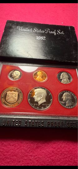 1982 S US Proof Set ~ 6 Coin ~ Original Government Box Packaging Excellent Coins