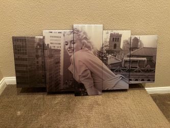 Marylin Monroe x5 canvases