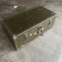 Metal vintage trunk 
