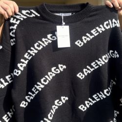 Wool Black/White Balenciaga Long Sleeve