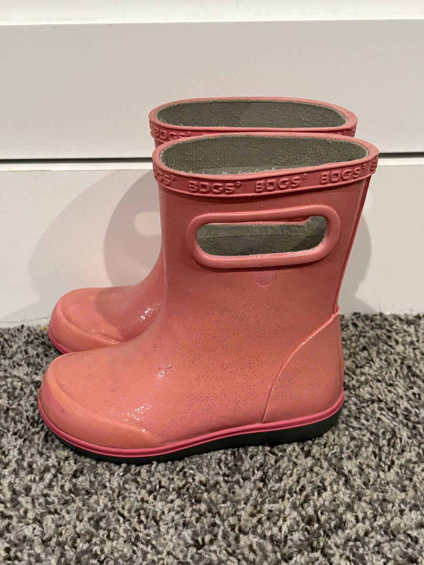 Rain Boots Bogs Pink Sparkle Size 7c