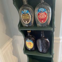 Collectable and Vintage Log Cabin Maple Syrup Bottles