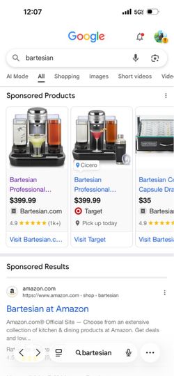 Bartesian professional drink maker