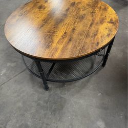 Round coffee table 35.5”(dia) x18.5”H