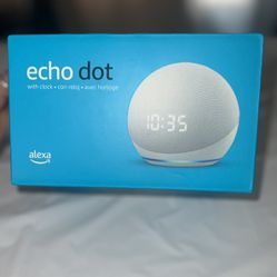 Alexa Echo Dot With Clock White 