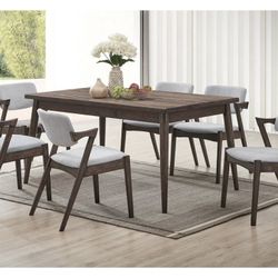 Modern Dining Table Set With Gray Chairs (Free Delivery)