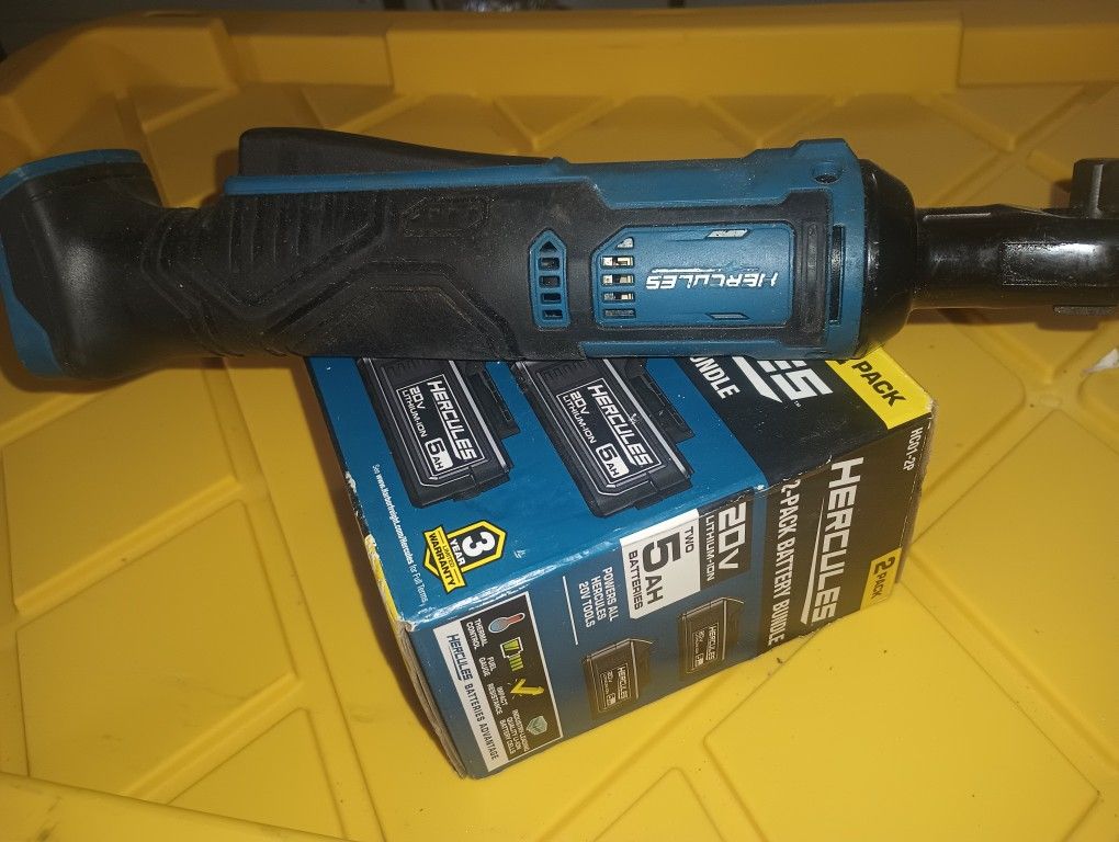 Hercules Cordless Impact + 2 Pack Batteries Unopened