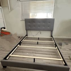 Gray Queen Bed frame 