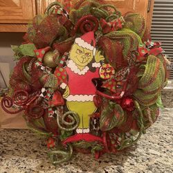 the Grinch Christmas wreath. brand new