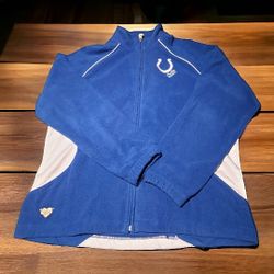 Womens colts jacket , says 2x but fits like medium/large 
Pit to pit 22" 
Shoulder to hem 
25.5" 
Waist 23.5" 