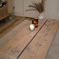 Custom Reclaimed Beam Coffee Table - Solid Wood 