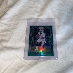 Jalen Hurts Green Prizm Football 