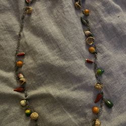 Vintage Mexican Silver Charm Necklace 