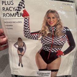 Race To Win Racer 2 Piece Costume Set - White/combo Fashionnova