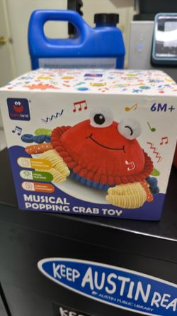 Hahaland musical crab popping toy
