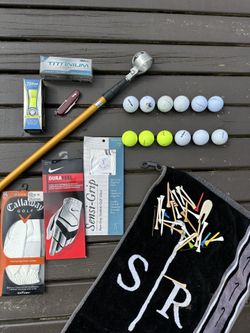 Golf Balls, Gloves, Tees and Ball Retriever