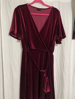 Suede Burgundy Dress