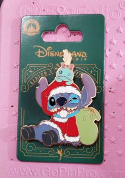 Disneyland Paris Stitch & Scrump Christmas Pin 2025