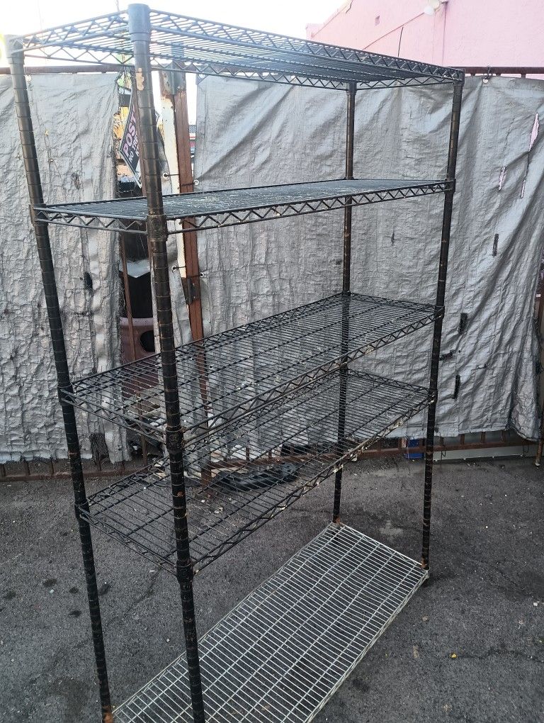 Metal. Shelves