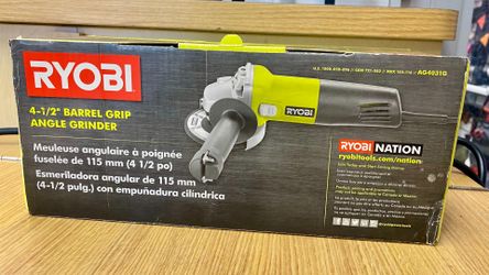 Ryobi 4-1/2" Barrel Grip Angle Grinder – Like New