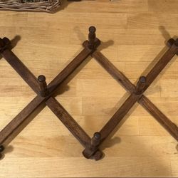 Vintage Accordion Coat Rack Hanging Rack