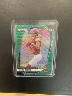 2024 Panini Prizm Commanders Rookie Jayden Daniels Prizm Green Wave 