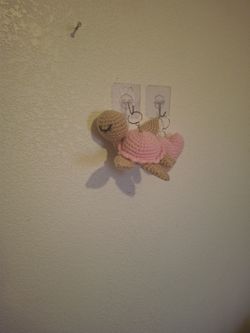 Turtle and heart keychains