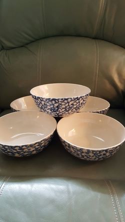 Set of 5 Gibson Spongeware Bowles