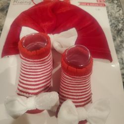Baby's First Christmas Hat & Sock Set