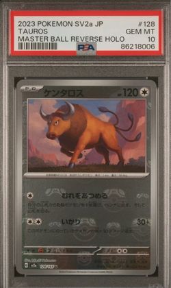 PSA 10 Tauros Master Ball Reverse Holo Japanese Pokemon Card