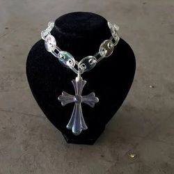 Crystal Clear Cross Necklace 