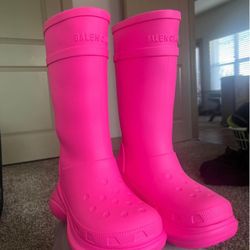 Pink Balenciaga Boots (Crocs)