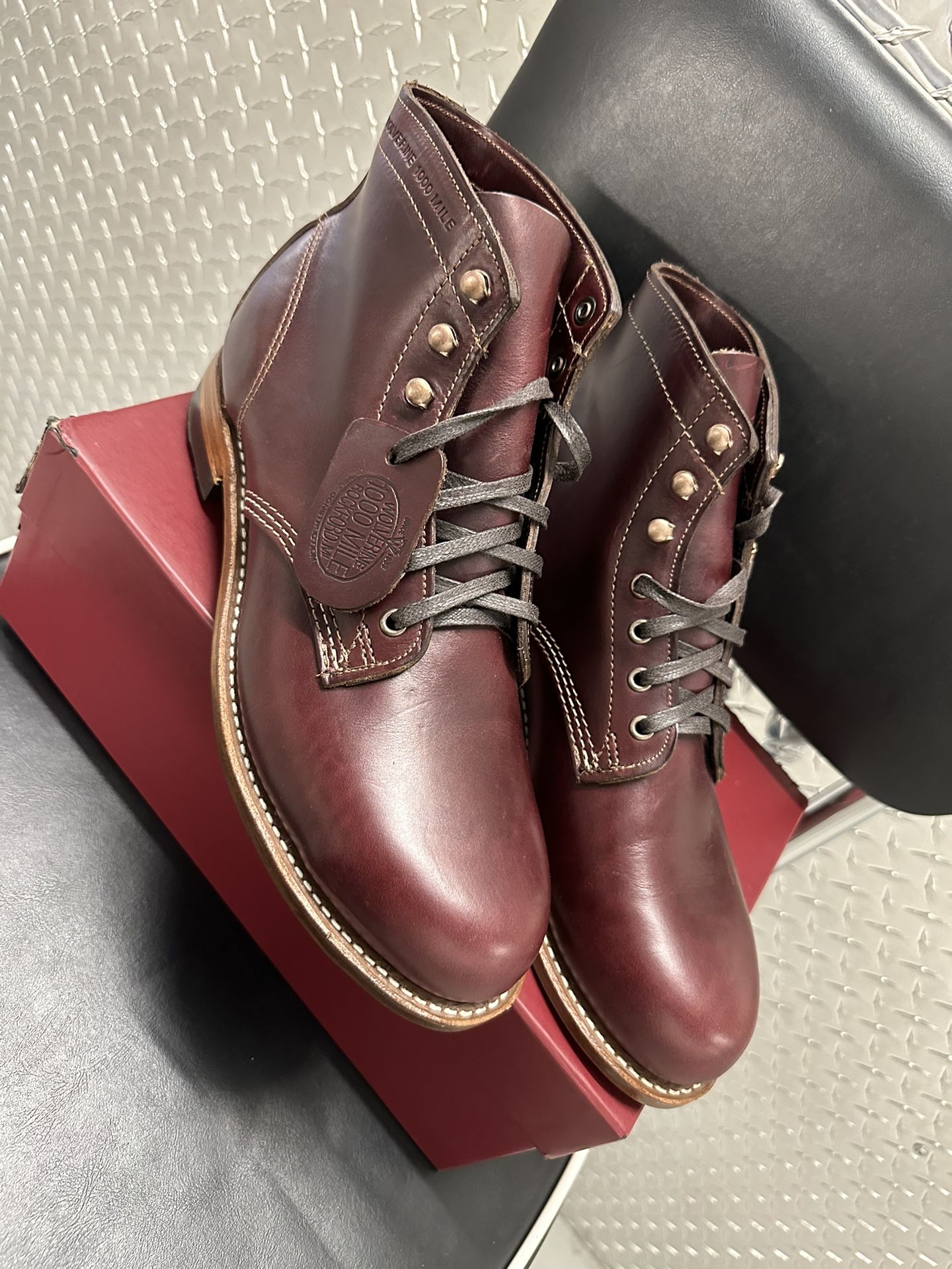 Brand New Wolverine 1000 Mile  Made In USA 🇺🇸 Horween Chrome Excel Cordovan #8 Men’s 8.5 In Original Retail Box Not Redwing Red Wing