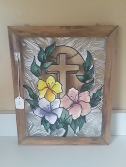 Hanging glass picture