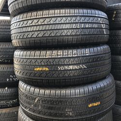 225/60/18 Yokohama Set Used Tires Installed And Balanced