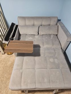 Sleeper Sofa Bed – Pull Out Couch with Storage & Table Holder
