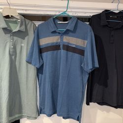 Travis Mathew Golf Polo Shirt Men’s Large Lot 