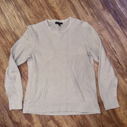 Women Banana Republic Brown Tan Pullover Sweater Large Wool Blend Long Sleeve sh