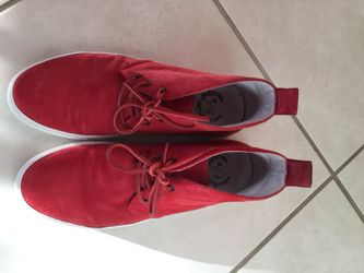 Red Del Toro Italian Suede Sneakers/ Shoes