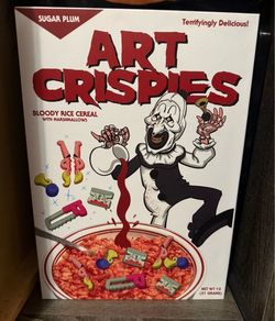 Terrifier Art Crispies Cereal Box