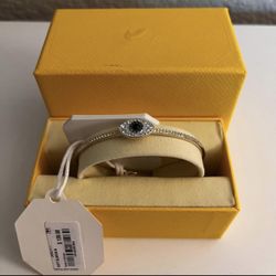New swarovski Evil Eye Crystal Gold Bangle