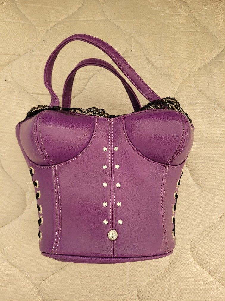 Purple Corset Vintage Hand Bag
